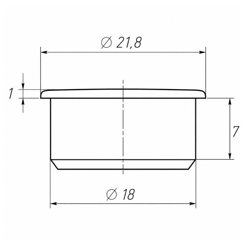 Round Plastic Hole Plug 18mm