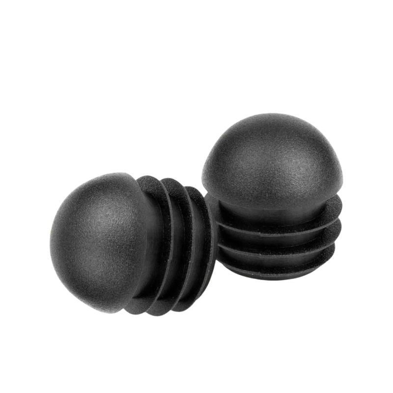 25mm Domed Round Tube Insert – Black Internal Plastic End Cap
