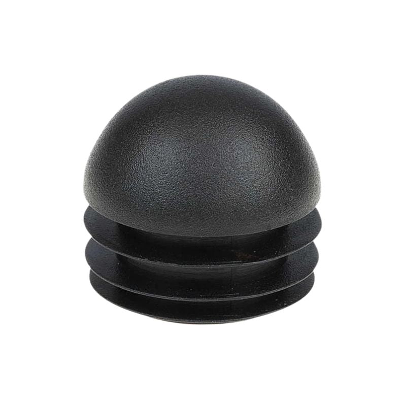 32mm Domed Round Tube Insert – Black Internal Plastic End Cap