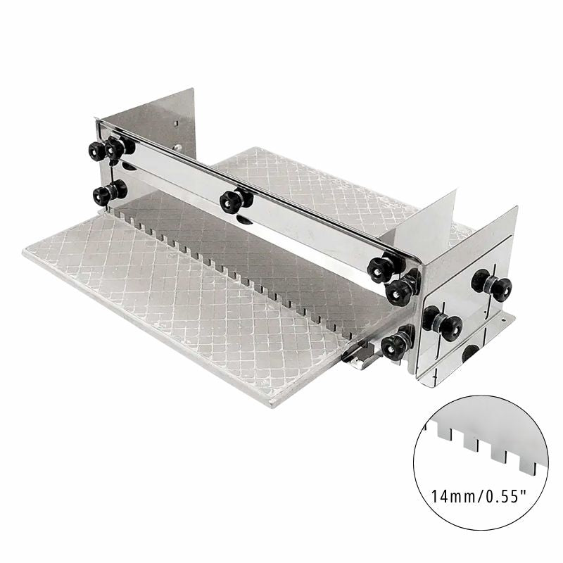 Adjustable notched tile trowel (from 55cm to 100 cm).