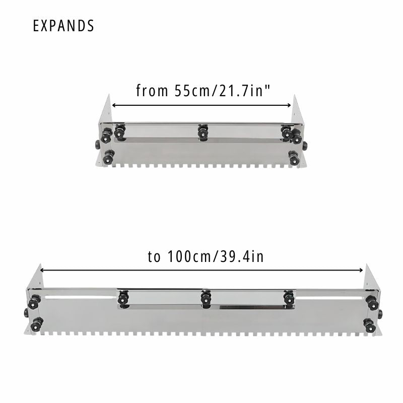 Adjustable notched tile trowel (from 55cm to 100 cm).