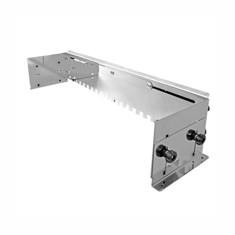 Adjustable notched trowel for fast and equal application of adhesive on the floor