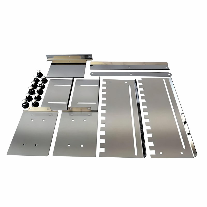 Adjustable notched trowel for fast and equal application of adhesive on the floor