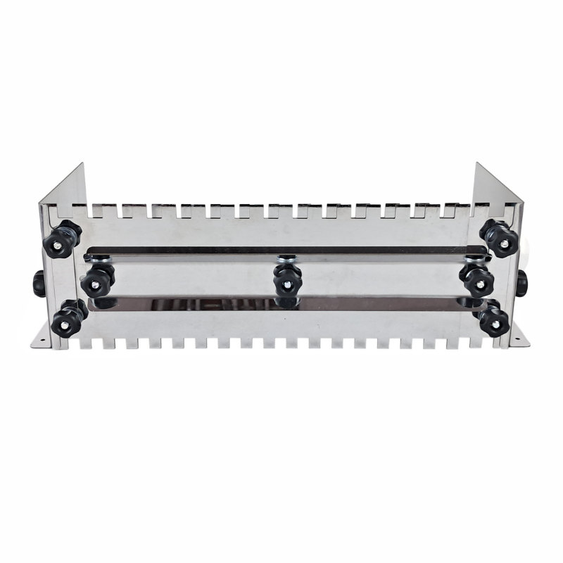 Two-side adjustable notched tile trowel (from 33cm to 60 cm).