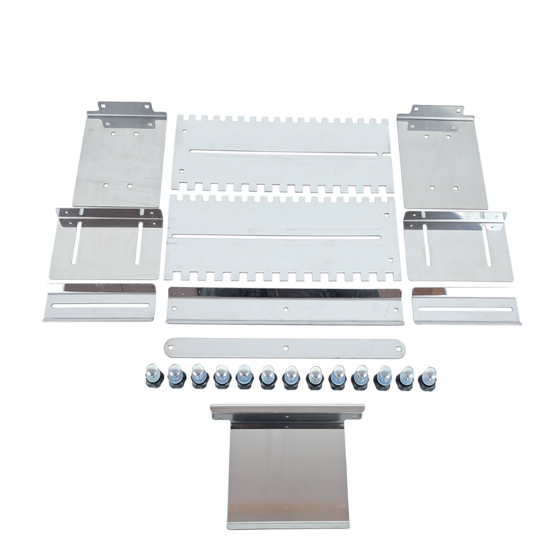 Two-side adjustable notched tile trowel (from 33cm to 60 cm).