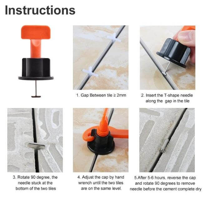 Reusable Tile Levelling System (pack of 50 pcs - 0.9mm)-Toolskiosk