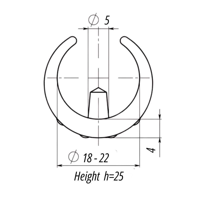 Saddle Feet for 18–22mm Tubes