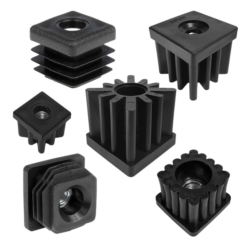 Square End Cap with Threaded Insert