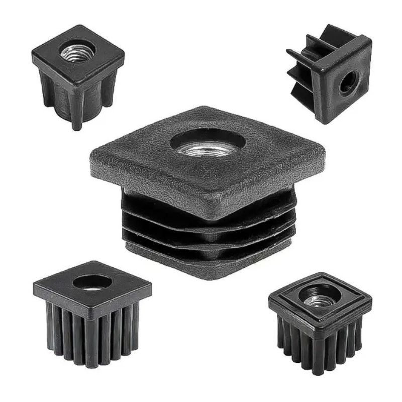 Square End Cap with Threaded Insert