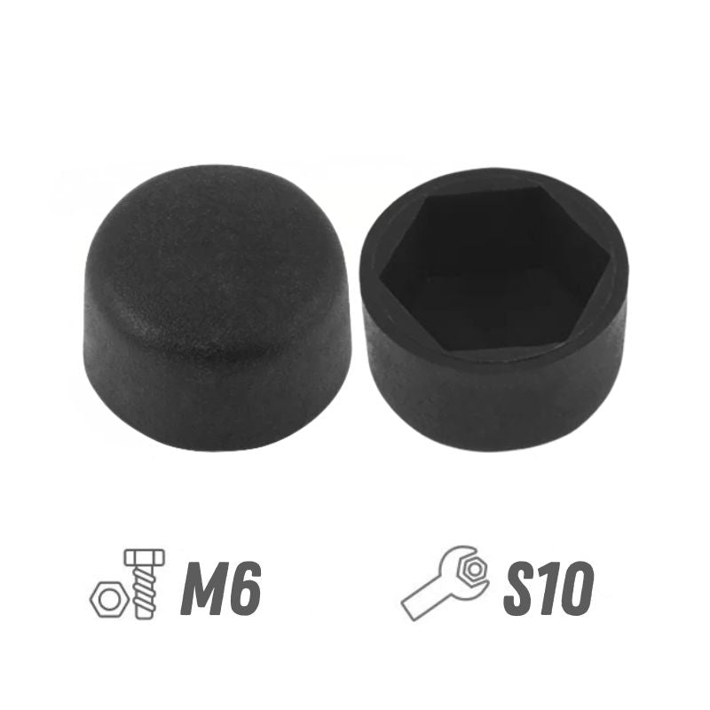 Bolt or Nut Cap M6 (S10 Hex) – Flat