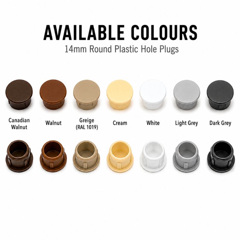 Round Plastic Hole Plug 14mm