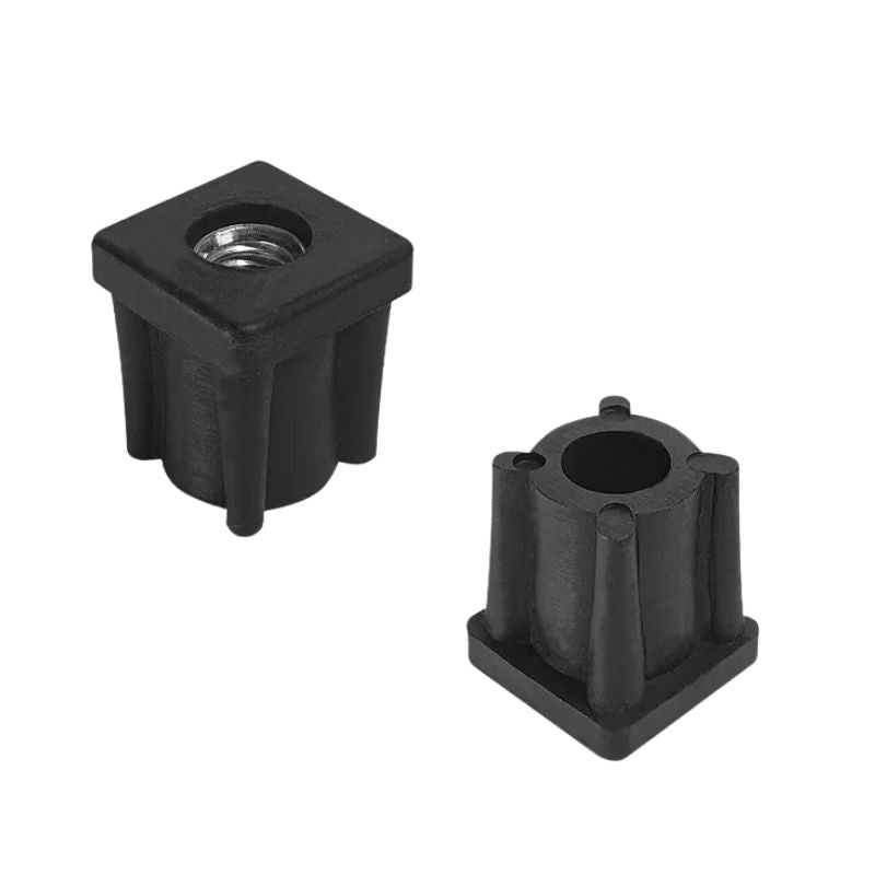 Square Tube Insert with Thread 20x20mm - M6 M8
