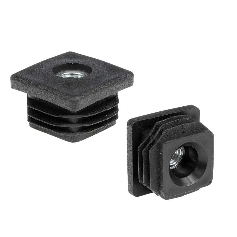 Square Tube Insert with Thread 30x30mm - M8 M10