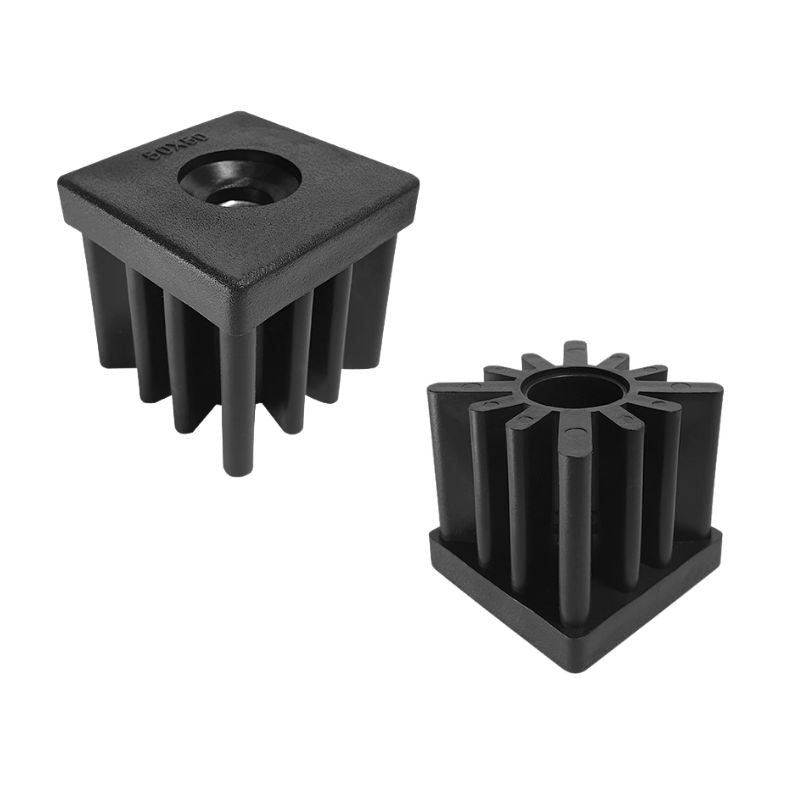 Square Tube Insert with Thread 50x50mm - M10 M12