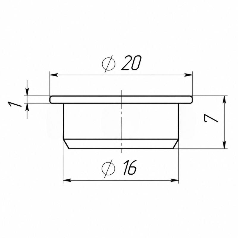 Round Plastic Hole Plug 16mm
