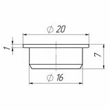 Round Plastic Hole Plug 16mm