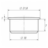 Round Plastic Hole Plug 18mm