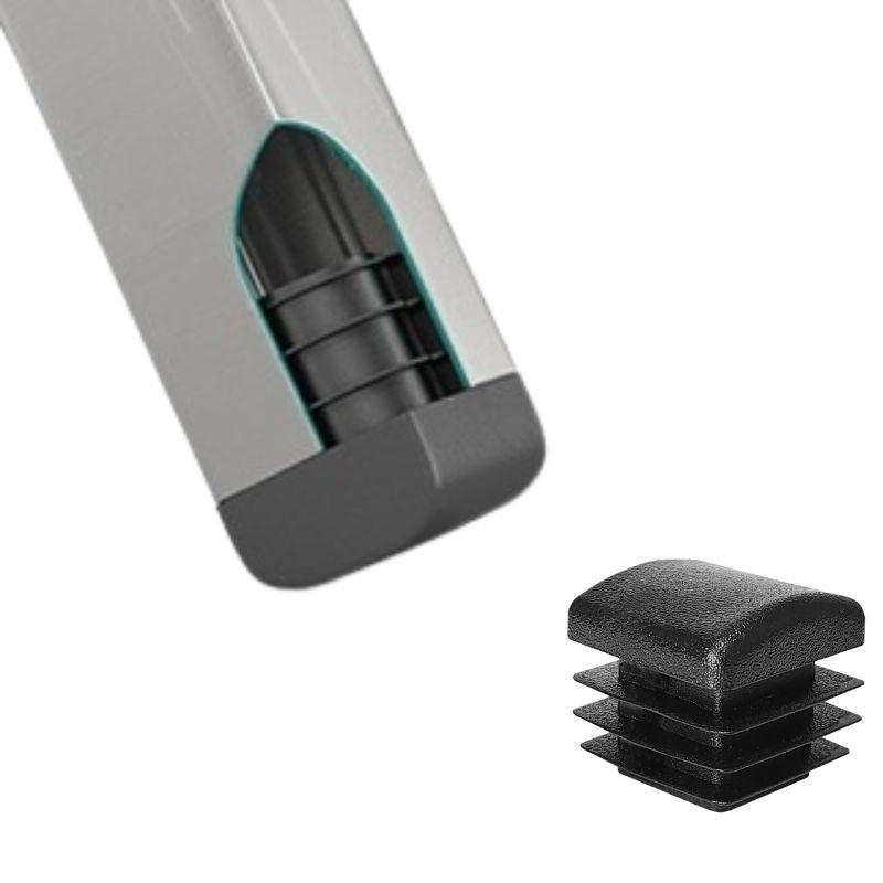 20х20mm Square Domed Insert Cap (Black)