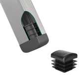 20х20mm Square Domed Insert Cap (Black)