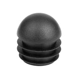 25mm Domed Round Tube Insert – Black Internal Plastic End Cap