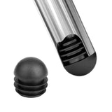 25mm Domed Round Tube Insert – Black Internal Plastic End Cap