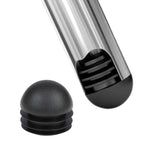 32mm Domed Round Tube Insert – Black Internal Plastic End Cap