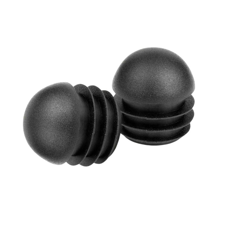 32mm Domed Round Tube Insert – Black Internal Plastic End Cap