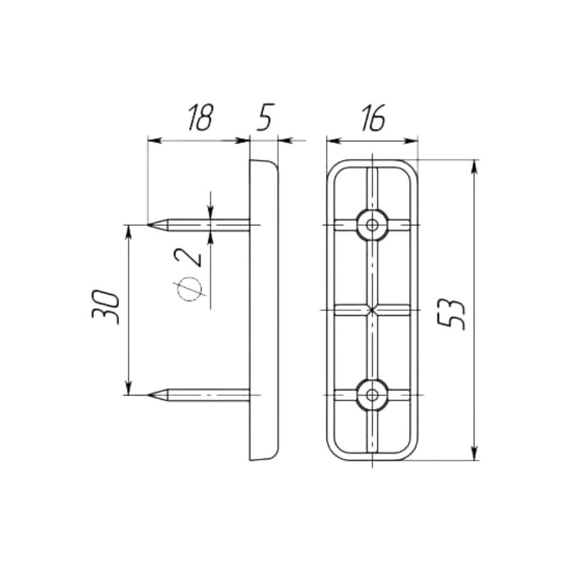 Double Nail-On Glide – Black