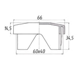 Plastic End Cap for Fence Tubes and Metal Posts (Rectangular 40x60 mm)