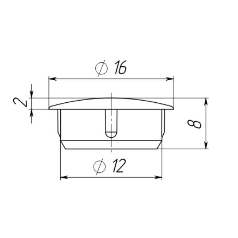 Round Plastic Hole Plug 12mm