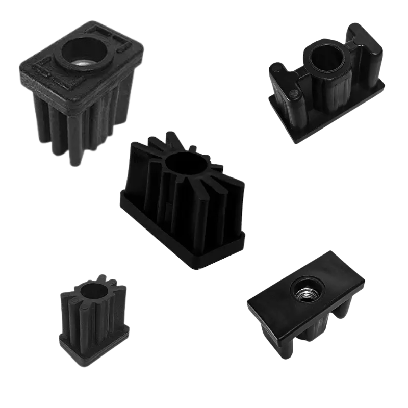 Rectangular End Cap with Threaded Insert