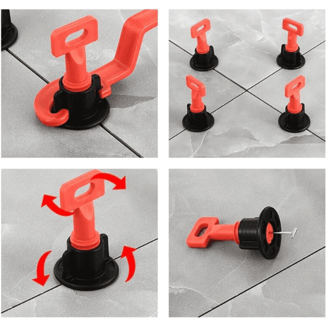 Reusable Tile Levelling System (pack of 50 pcs - 1.5mm + Special Wrench)-Toolskiosk