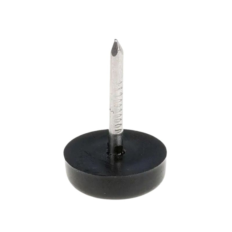 Single Plastic Nail-On Furniture Foot – Black
