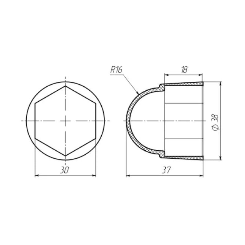 Bolt or Nut Cap M20 (30mm)