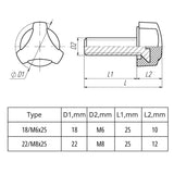 Clamping Knob with Bolt