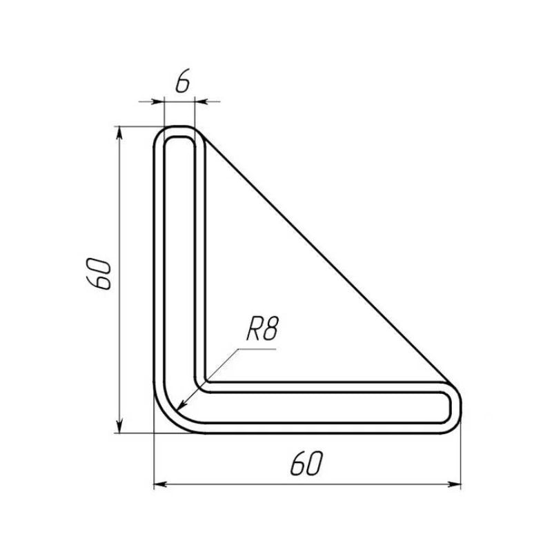 Foot Pad for Shelving 60x60 (for L-Shaped Profile)