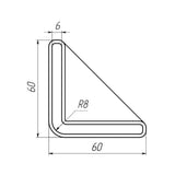 Foot Pad for Shelving 60x60 (for L-Shaped Profile)