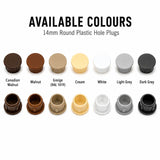 Round Plastic Hole Plug 14mm