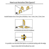 Reusable Horseshoe Tile Spacer – 1 / 1.5 / 2 / 2.5 / 3 mm (Pack of 50*)