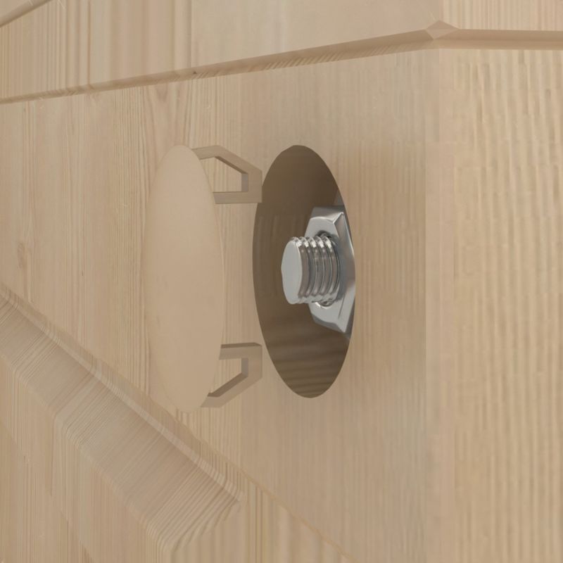 Plastic Snap-In Hole Plug Ø18–21 mm (Ultra-Thin Head Ø25 mm)