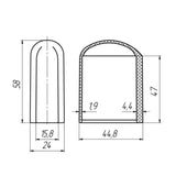 Oval Tube Foot Cap 38x20 mm – Vertical Chair Leg Glide