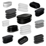 Oval Tube Insert End Cap - Black LDPE