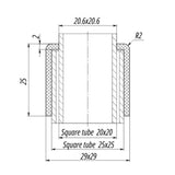 Plastic External Square Tube Insert