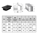 Plastic Pyramid End Cap for Rectangular Tube Insert