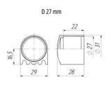 Round External Cap with Heel for Tube