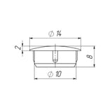 Round Plastic Hole Plug 10mm