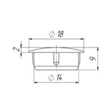 Round Plastic Hole Plug 14mm