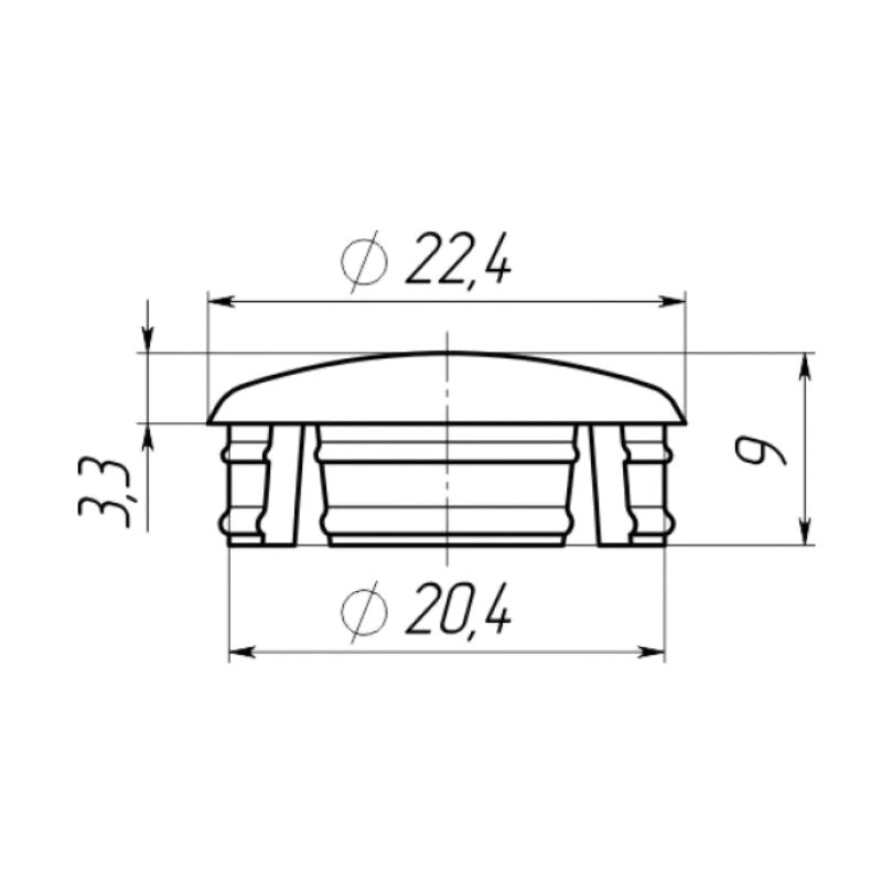 Round Plastic Hole Plug 20mm