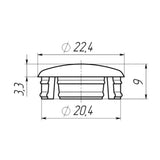 Round Plastic Hole Plug 20mm