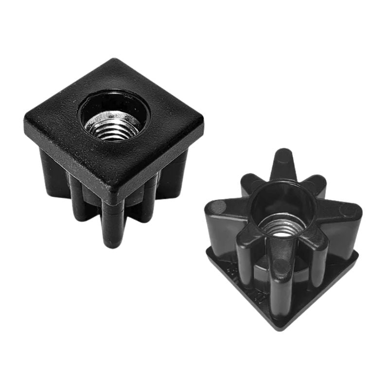 Square Tube Insert with Thread 25x25mm – M6 M8 M10